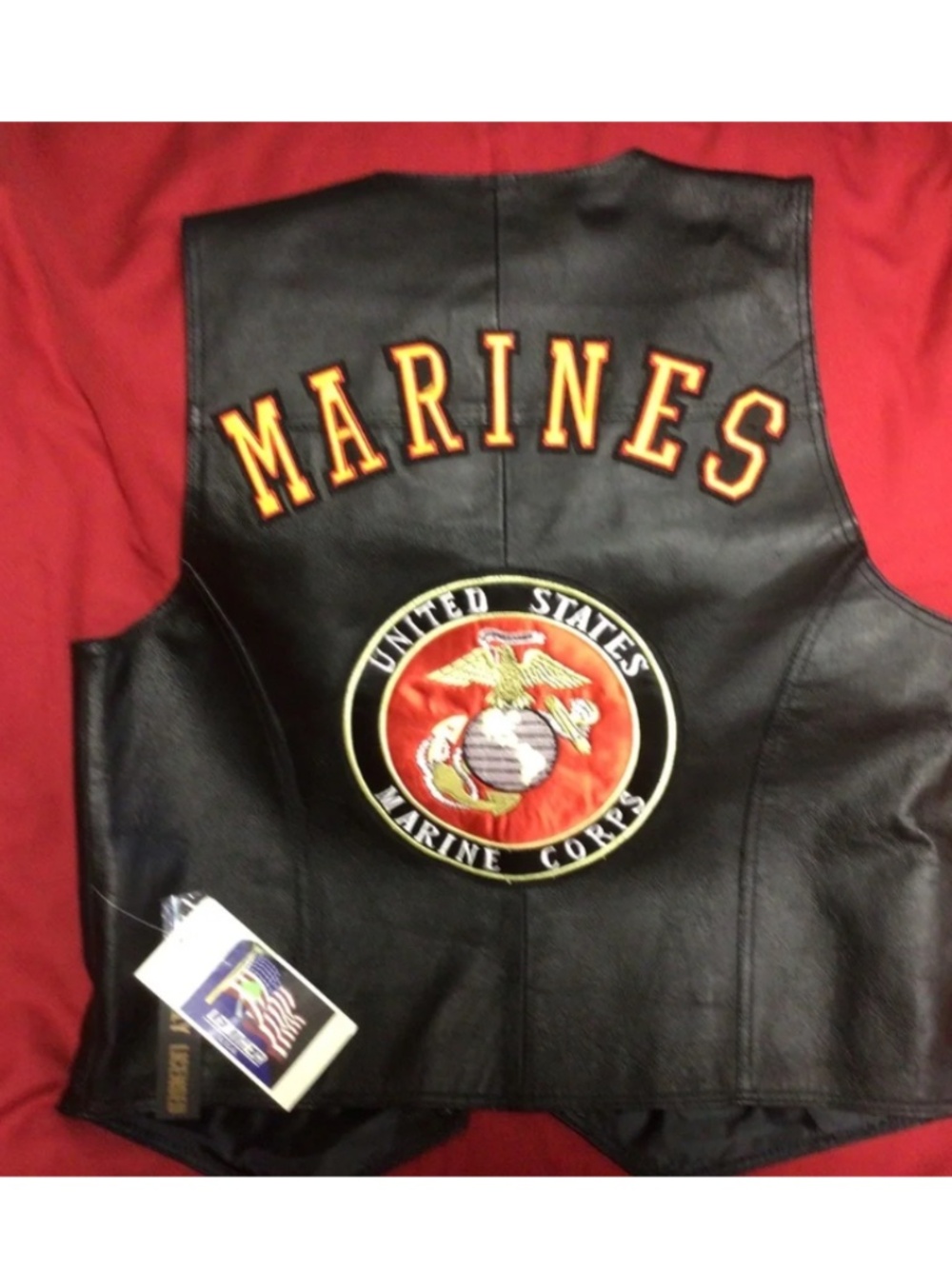 U S Marines leather vest NWT